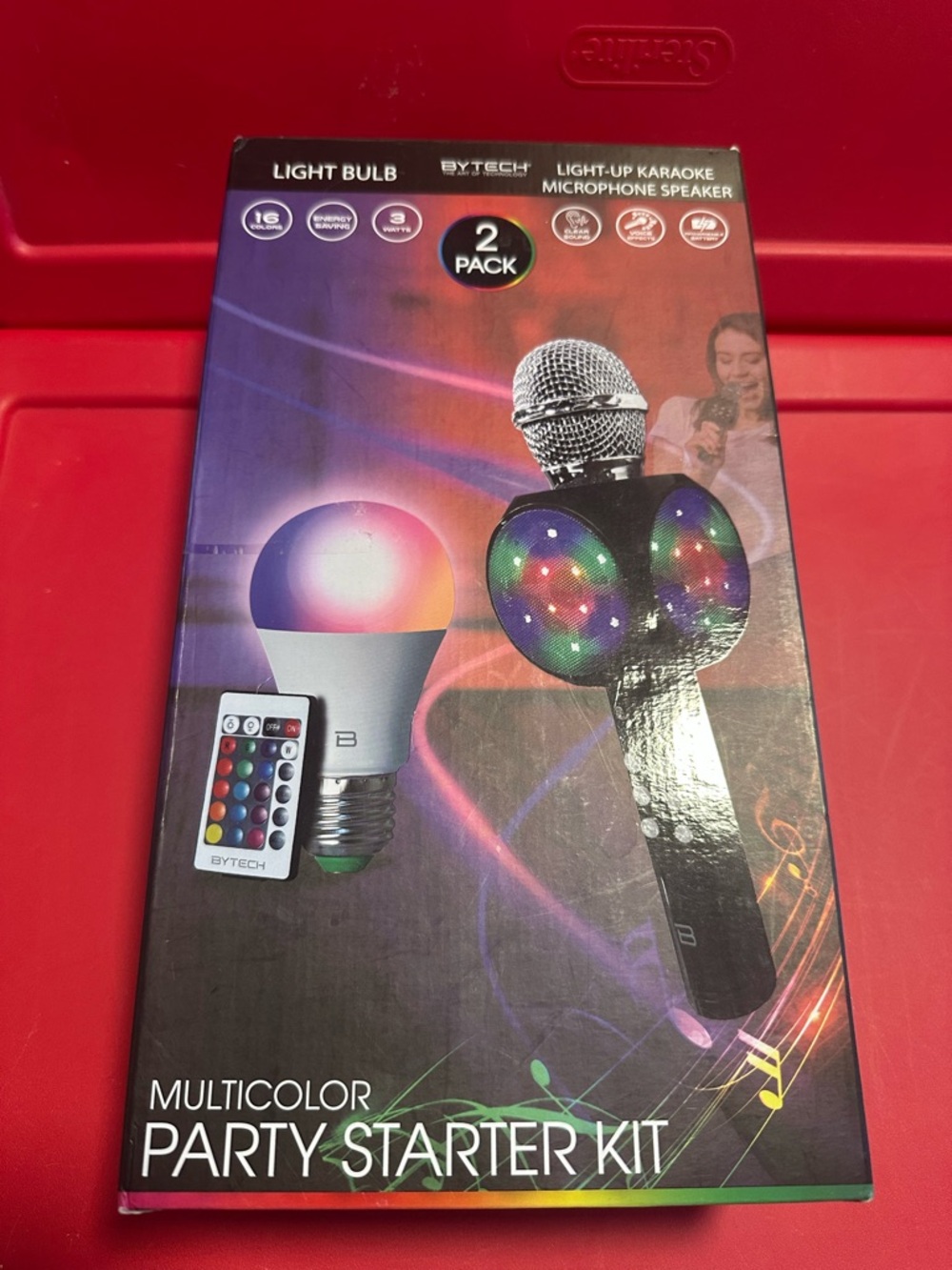 BYTECH Multicolor Party Starter Kit - Light Bulb & Karaoke Microphone